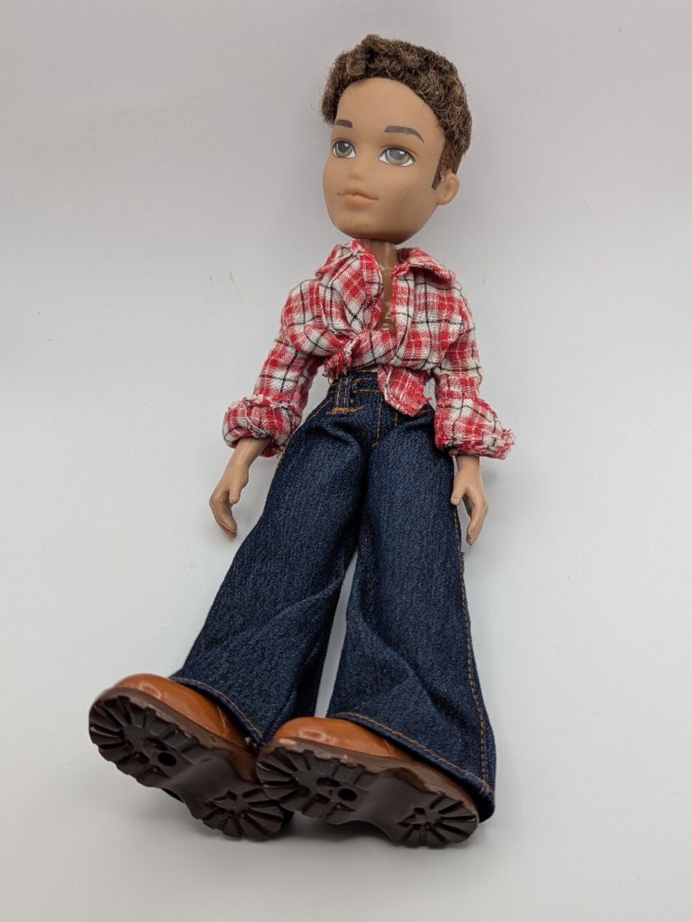 2003 Bratz Boyz Cameron Doll Plaid Shirt Denim